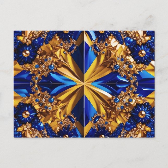 Cartão postal com design de cores da Suécia (Frente)