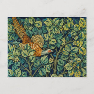 CARTÃO POSTAL COM DESIGN WILLIAM MORRIS "PHEASANT"