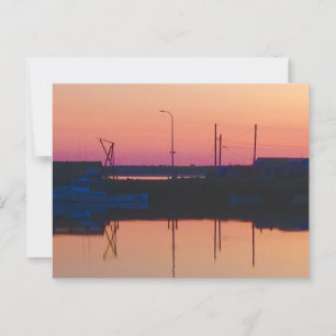 Cartão postal com envelope branco, sunset