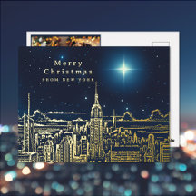 Cartão postal com foto da estrela de Natal da cida