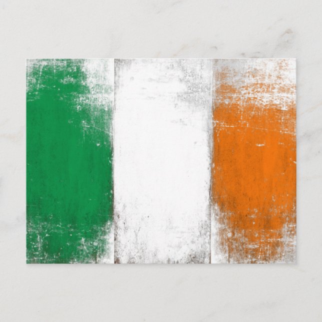 Cartão postal com Grungy Vintage Irish Flag (Frente)