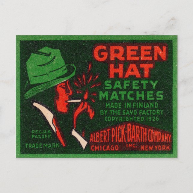 Cartão postal com Impressão de Correspondência de  (Frente)