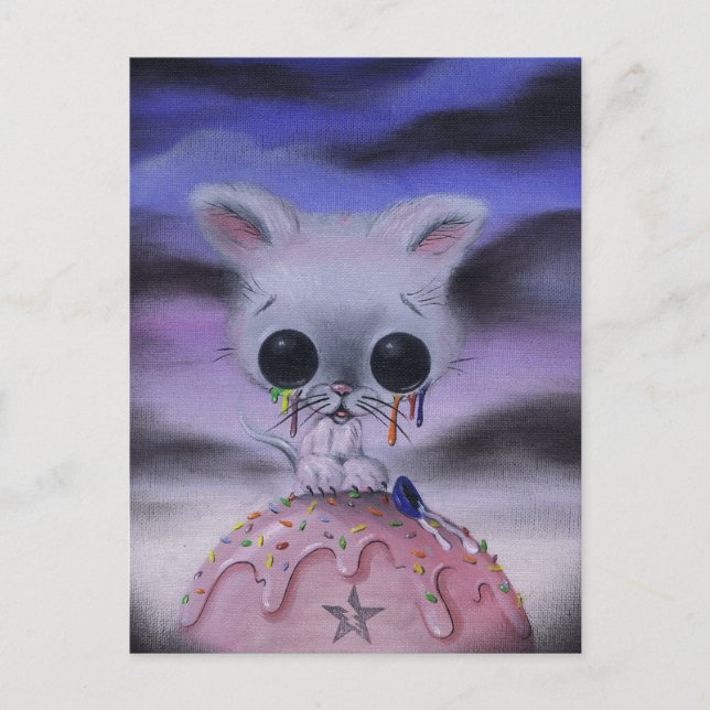 cartão postal com leite derramado (Frente)