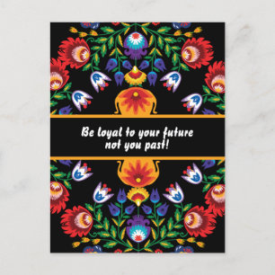 Cartão Postal Com motivação Incrível Folk Wycinanki