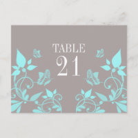 Cartão postal com número de tabela floral de borbo