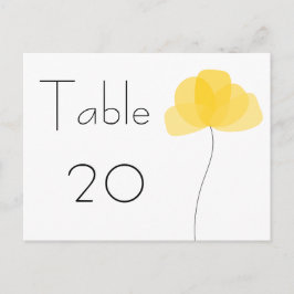 Cartão postal com número simples de flor