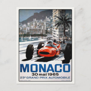 Cartão postal com o Poster do Grande Prêmio de M