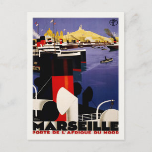 Cartão Postal Com Poster De Porta Vintage