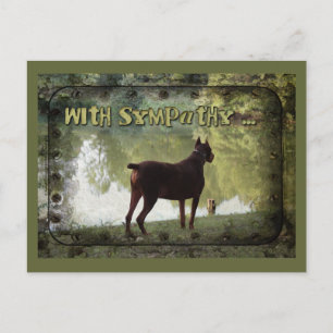 Cartão Postal Com simpatia - Doberman Sobrando um Lago
