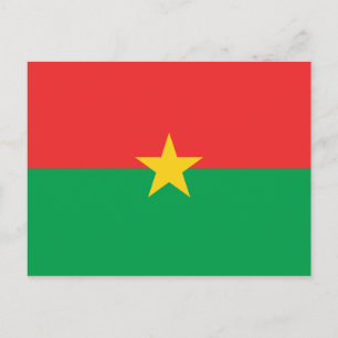 Cartão postal com Sinalizador Burkina Faso