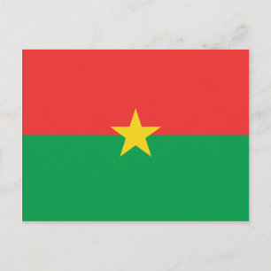 Cartão postal com Sinalizador Burkina Faso