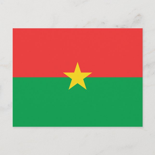 Cartão postal com Sinalizador Burkina Faso (Frente)