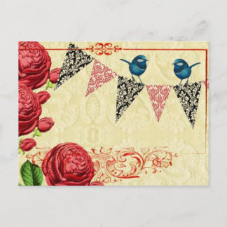 Cartão postal com Sinalizador de Rosa de Algodão