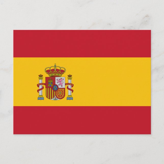 Cartão postal com Sinalizador espanhol (Frente)