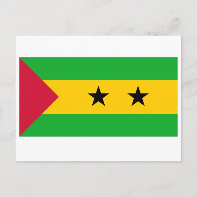 Cartão postal com Sinalizador São Tomé e Príncipe (Frente)