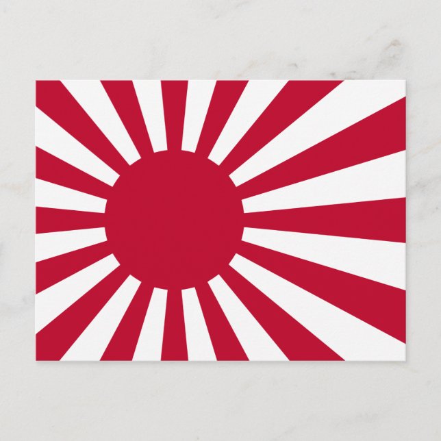 Cartão postal com Sinalizador Sun Ascensão Japonês (Frente)