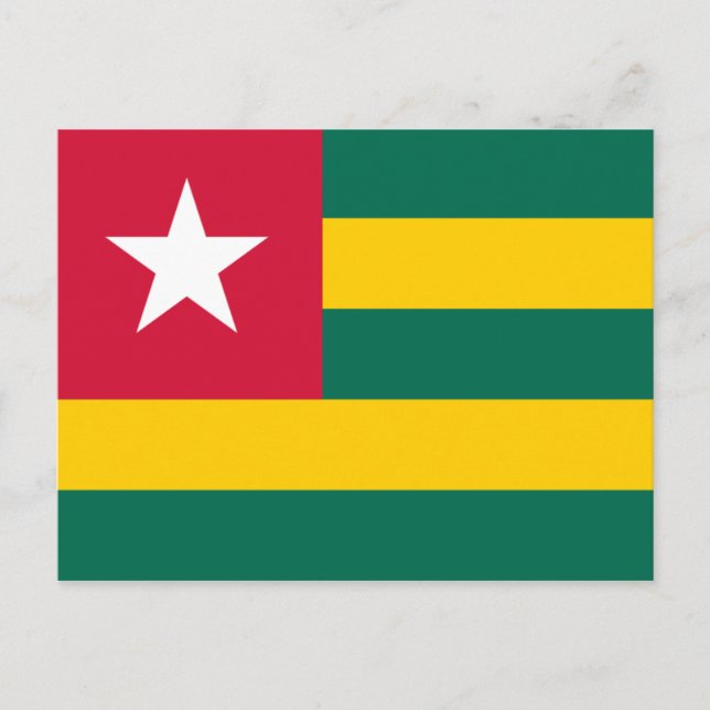 Cartão postal com Sinalizador Togo (Frente)