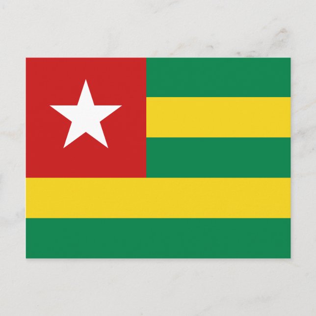 Cartão postal com Sinalizador Togo (Frente)