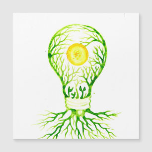 Cartão-postal com tela de poster de energia verde