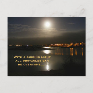 Cartão Postal Com uma luz orientadoratodos os obstáculos podem..
