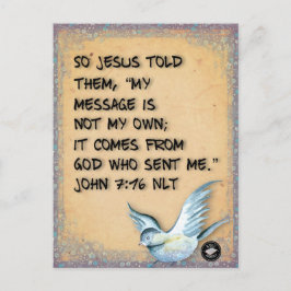 Cartão postal com versículo bíblico John 7:16