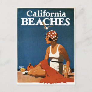 Cartão postal com Vintage California Impressão
