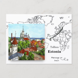 Cartão Postal Com vista para Tallinn, Estônia