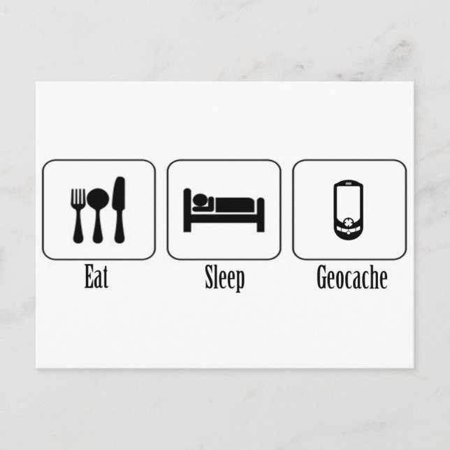 Cartão Postal Coma, Dorme, Geocache (Frente)