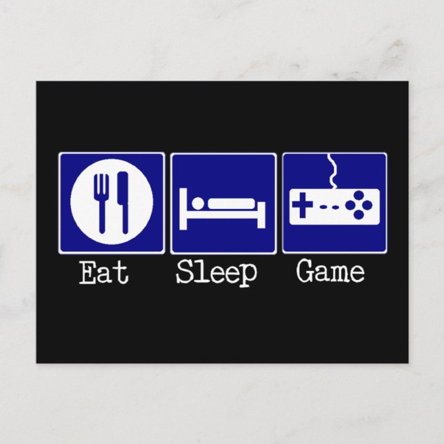 Cartão Postal Coma, Dorme, Jogo (Frente)