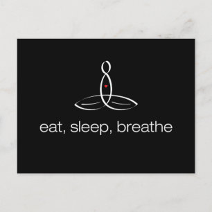 Cartão Postal Coma, Dorme, Respire - Branco estilo regular