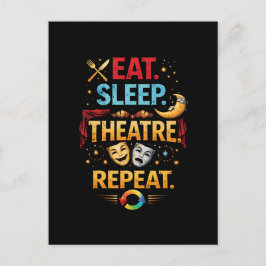 Cartão Postal Coma, Dormir, Teatro, Repetir