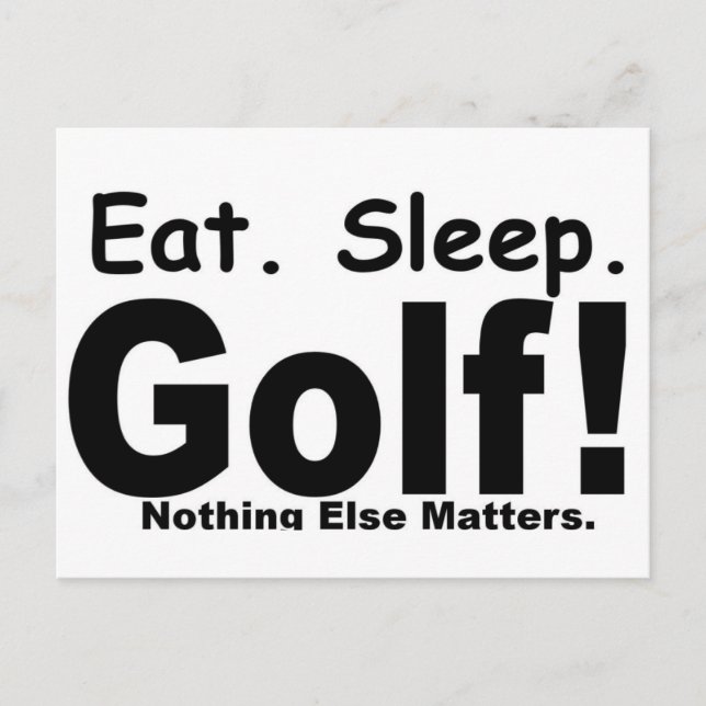 Cartão Postal Coma Golfe Do Sono - Nada Mais Importa (Frente)