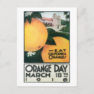 Cartão Postal Coma intervalos da CA no dia laranja