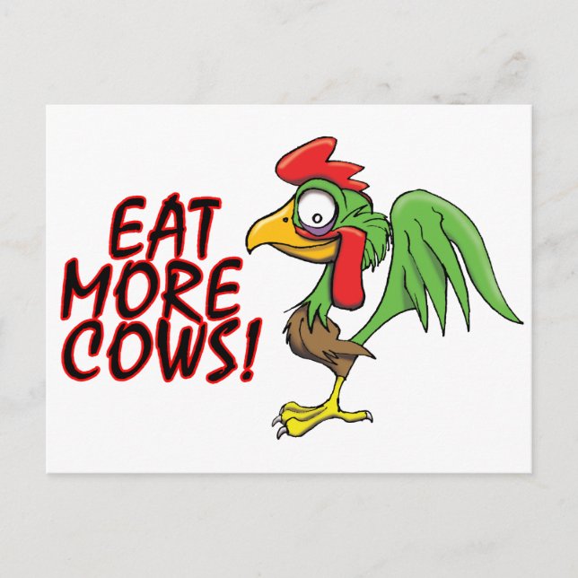 CARTÃO POSTAL COMA MAIS VACAS! (Frente)
