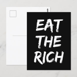 Cartão Postal Coma os Ricos - Socialista