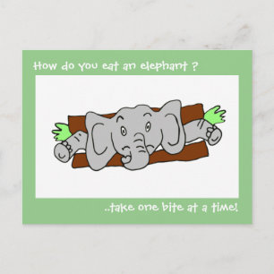Cartão Postal Coma um Sanduíche de Elefante
