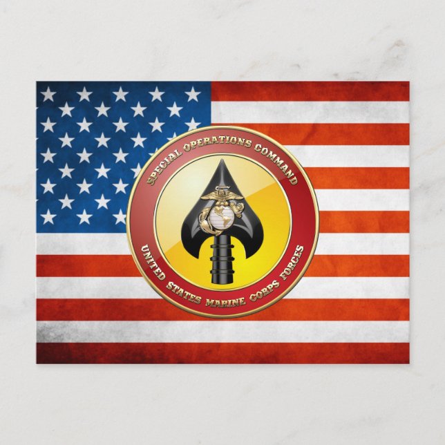 Cartão Postal Comando de Operações Especiais USMC (MARSOC) [3D] (Frente)