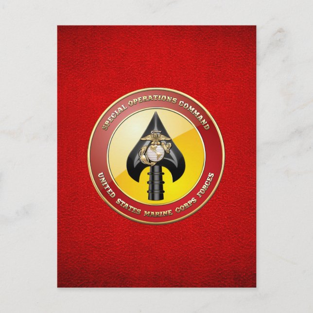 Cartão Postal Comando de Operações Especiais USMC (MARSOC) [3D] (Frente)