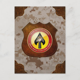 Cartão Postal Comando de Operações Especiais USMC (MARSOC) [3D]