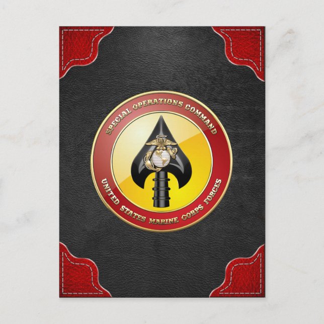 Cartão Postal Comando de Operações Especiais USMC (MARSOC) [3D] (Frente)