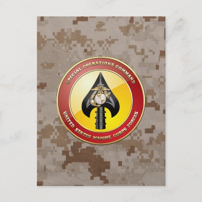 Cartão Postal Comando de Operações Especiais USMC (MARSOC) [3D] (Frente)