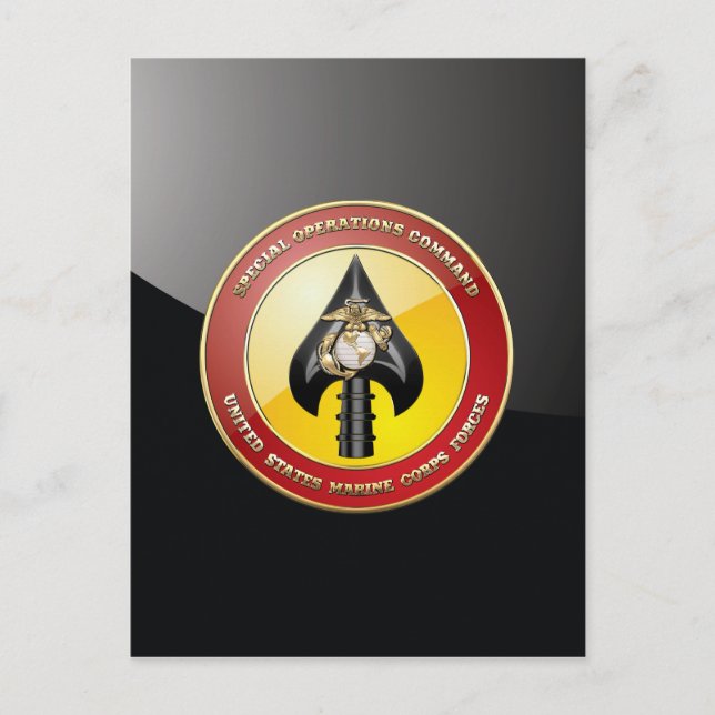 Cartão Postal Comando de Operações Especiais USMC (MARSOC) [3D] (Frente)