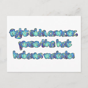 Cartão Postal Combata o Câncer de Pele, Passe o Chapéu, Hakuna M