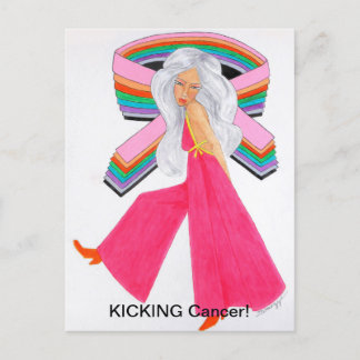 Cartão Postal Combate ao desenho original do Cancer/Sobrevivente