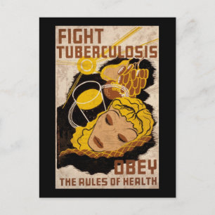 Cartão Postal Combater A Tuberculose Obedecer Às Regras De Saú