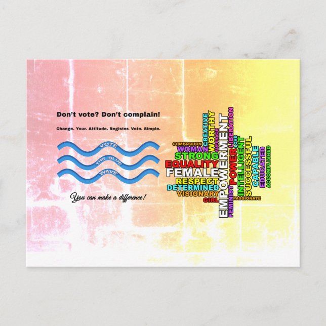 Cartão Postal Combo Não Vota, Não Reclama; Mulheres Fortes (Frente)