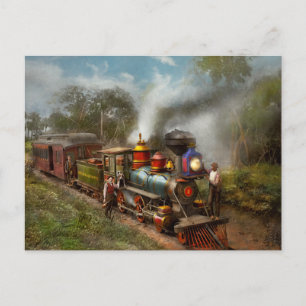 Cartão Postal Comboio - A Estrada de Ferro Celestial 1896