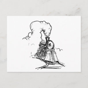 Cartão Postal Comboio a vapor