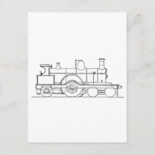 Cartão Postal Comboio a vapor