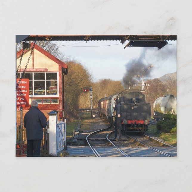 Cartão Postal Comboio a vapor em Ramsbottom (Frente)